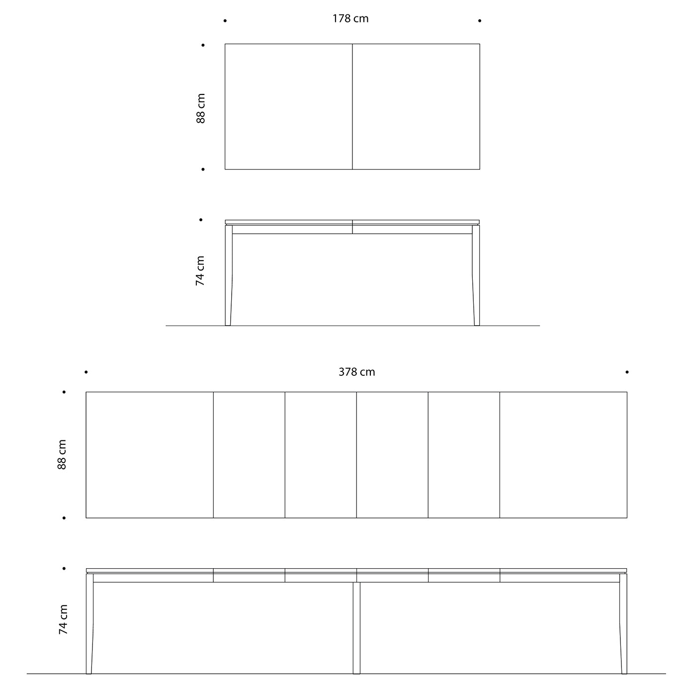 Tilen Spisebord 178 x 88/100