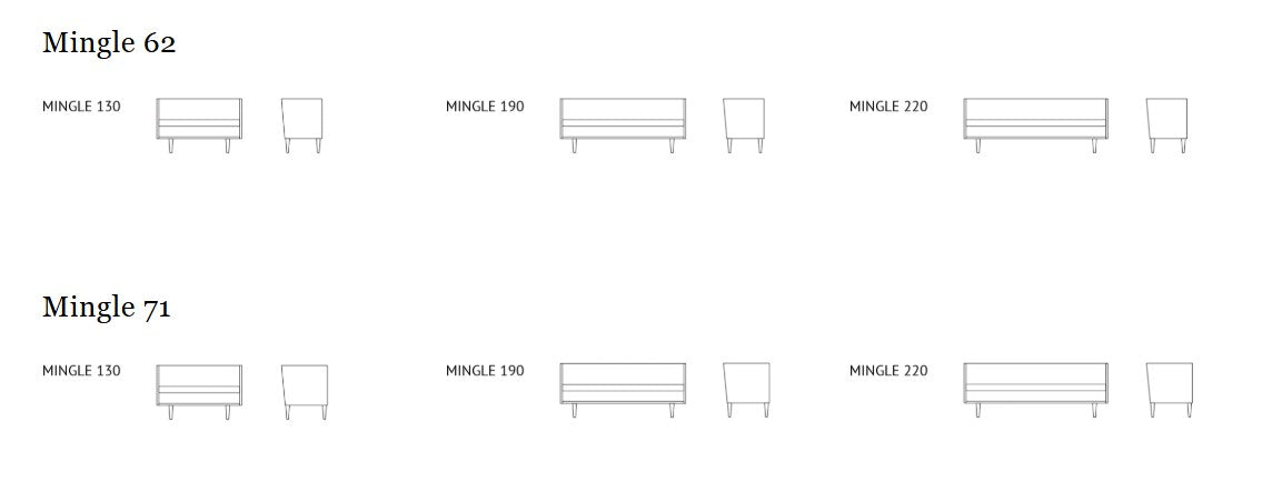 Mingle - Spisesofa 71 x 220