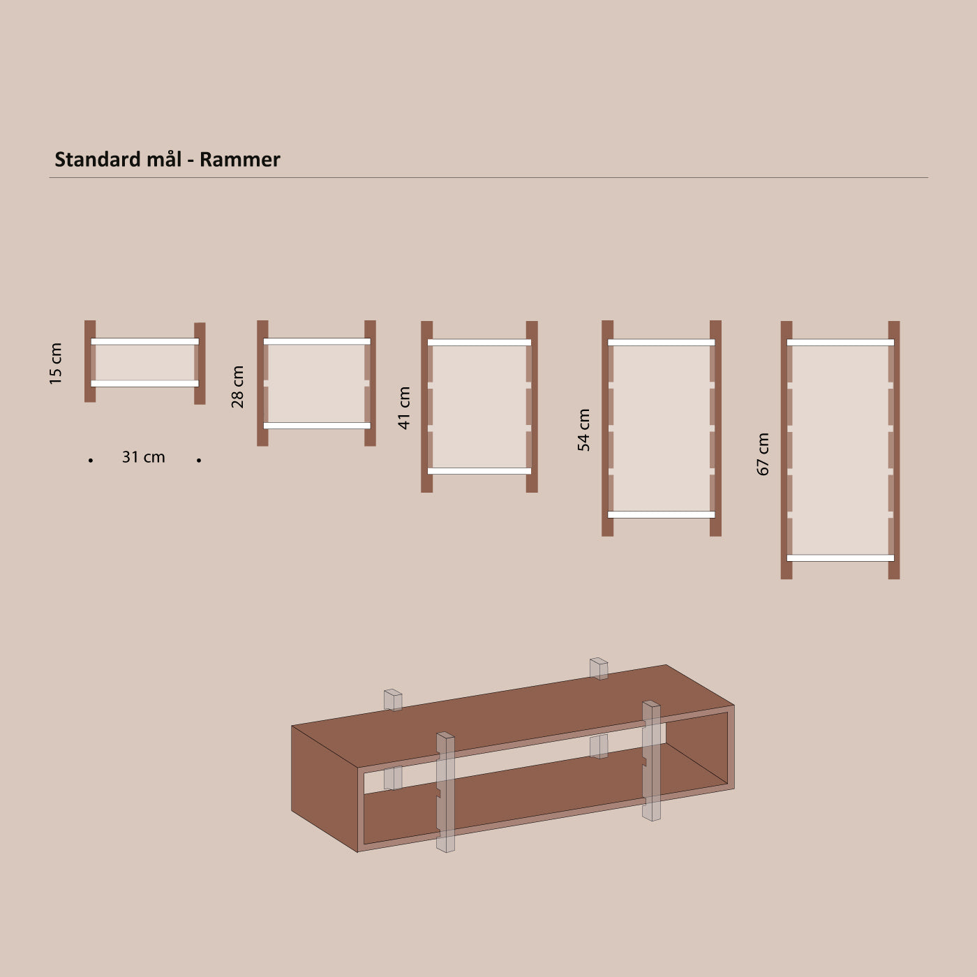 Abel system - Ramme - Bredde 160 cm