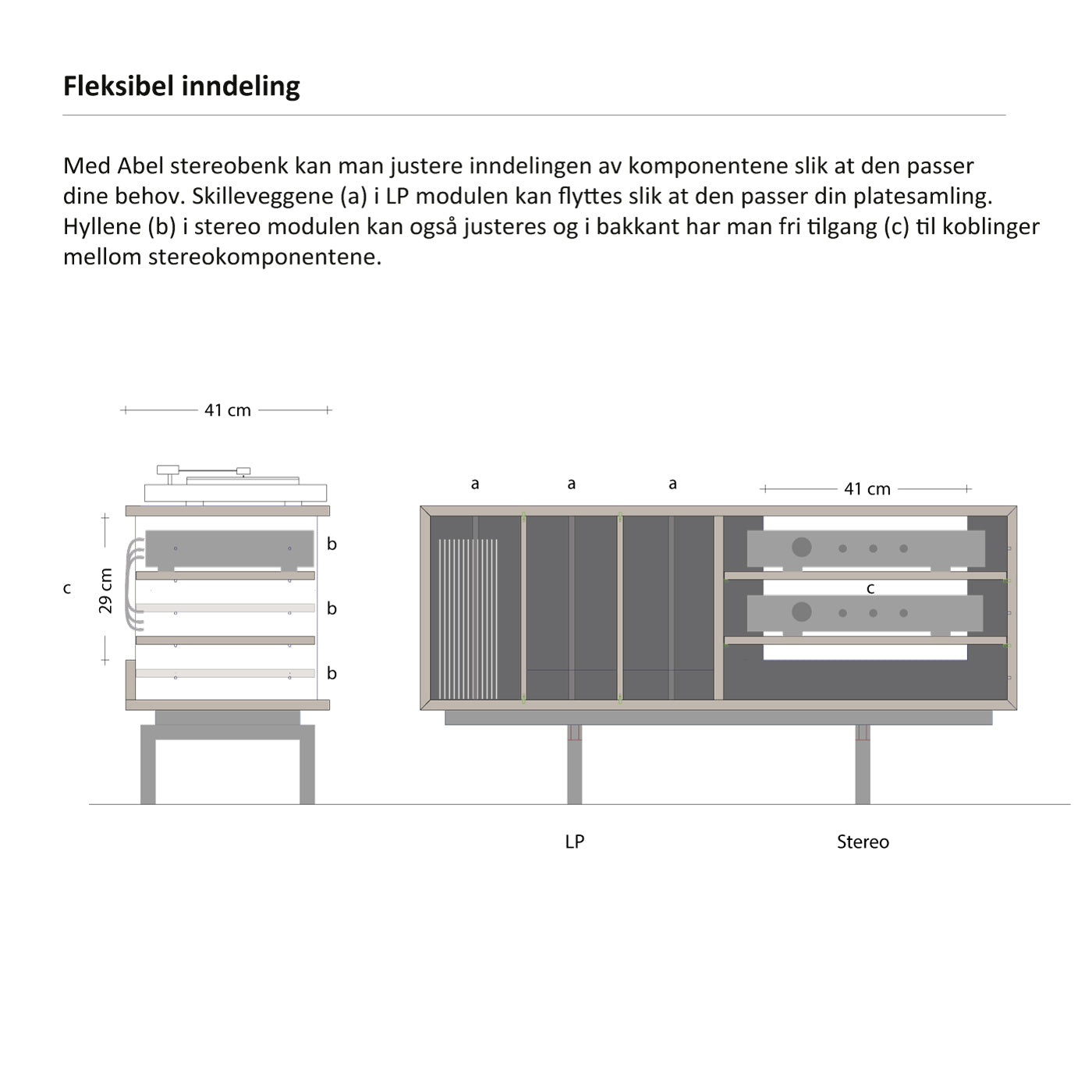 Abel - LP Konsoll - 120 cm