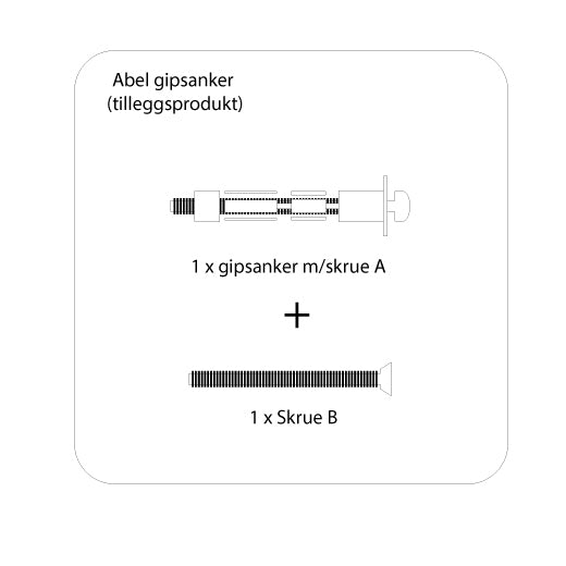 Abel system - Gipsskrue - gips 13mm
