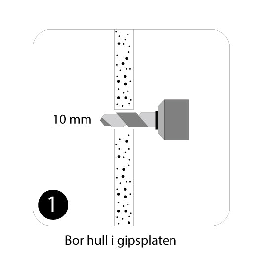 Abel system - Gipsskrue - gips 13mm