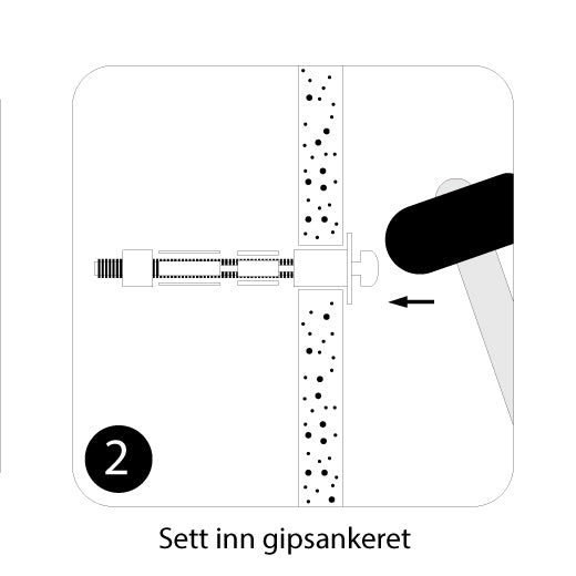 Abel system - Gipsskrue - gips 13mm