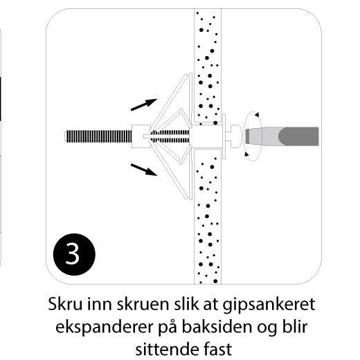 Abel system - Gipsskrue - gips 13mm