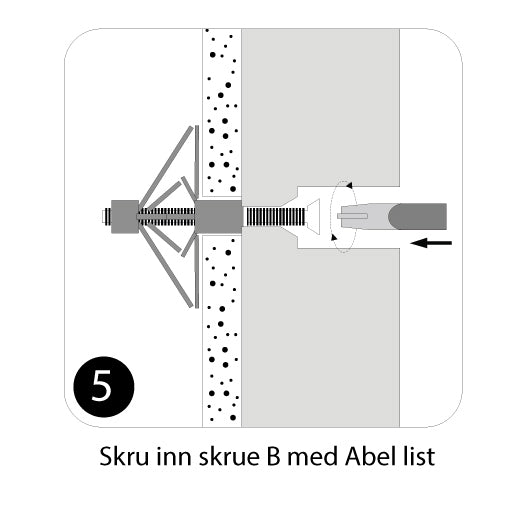 Abel system - Gipsskrue - gips 13mm
