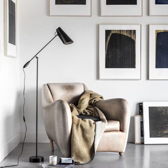 Birdy - Gulvlampe - Sort / Messing