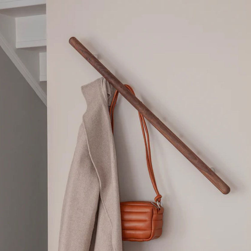 Haldar - knaggrekke - Valnøtt 60 / 90 cm