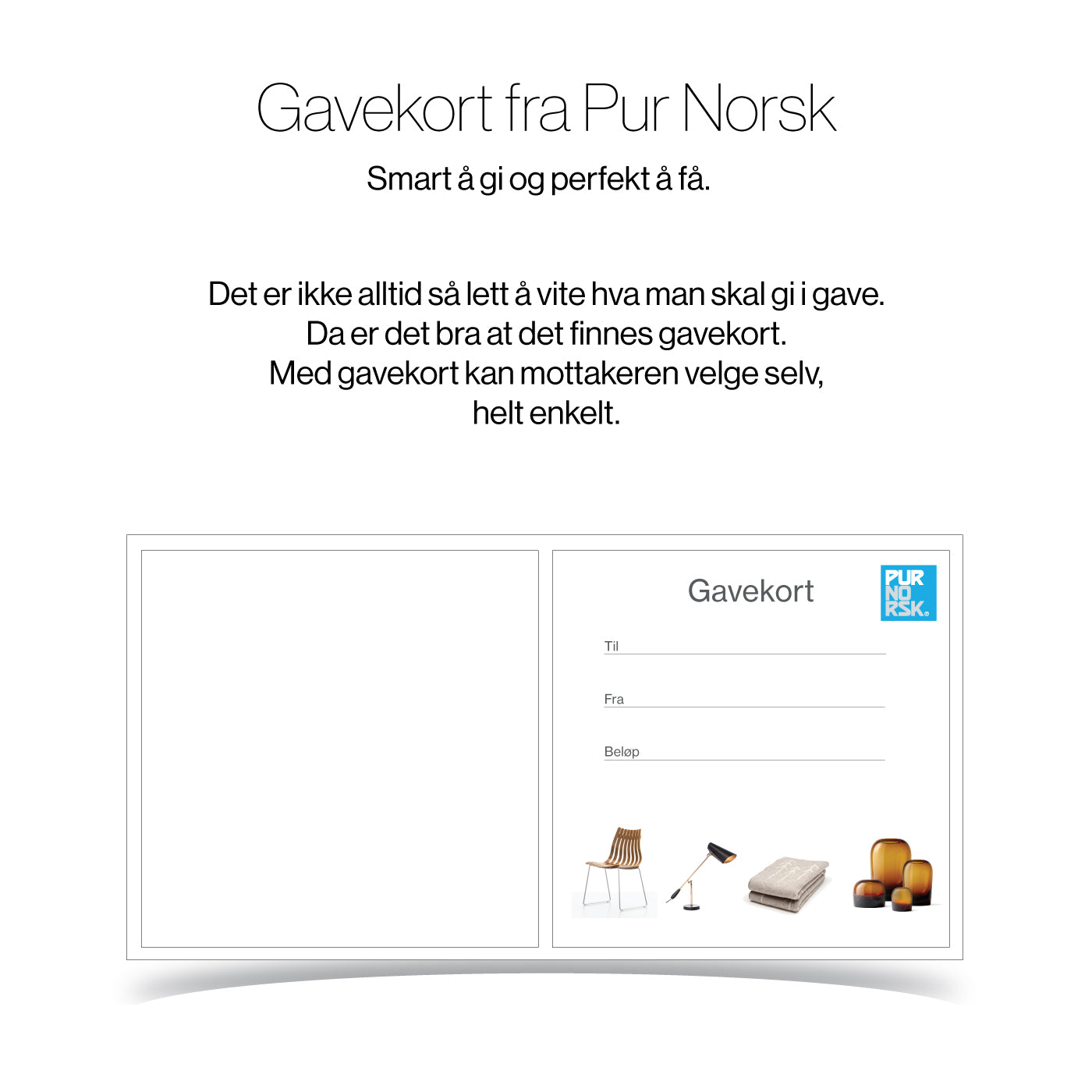 Gavekort fra Pur Norsk
