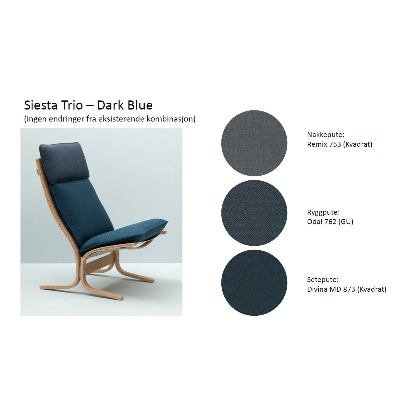 Siesta Trio Fotskammel Tekstil SIE 314