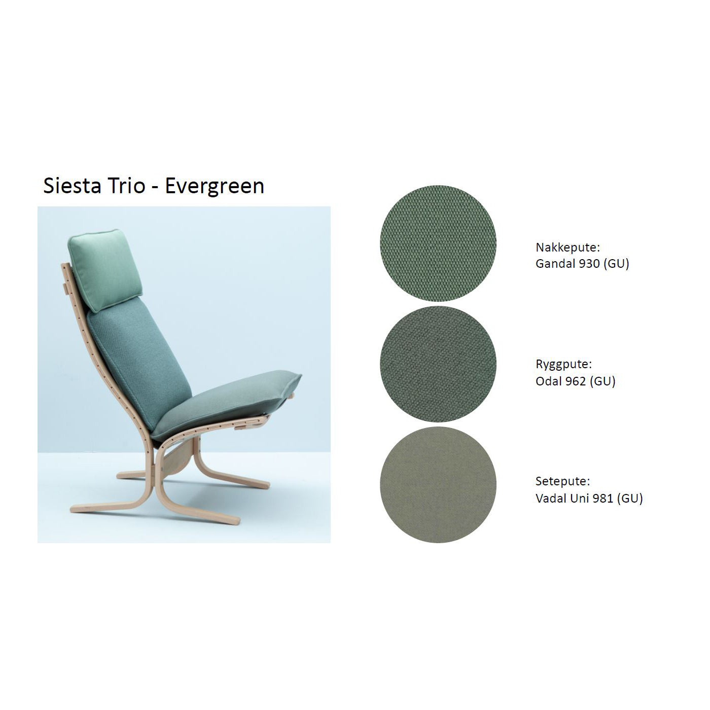 Siesta Trio Fotskammel Tekstil SIE 314