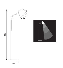 Me - Gulvlampe - Sort