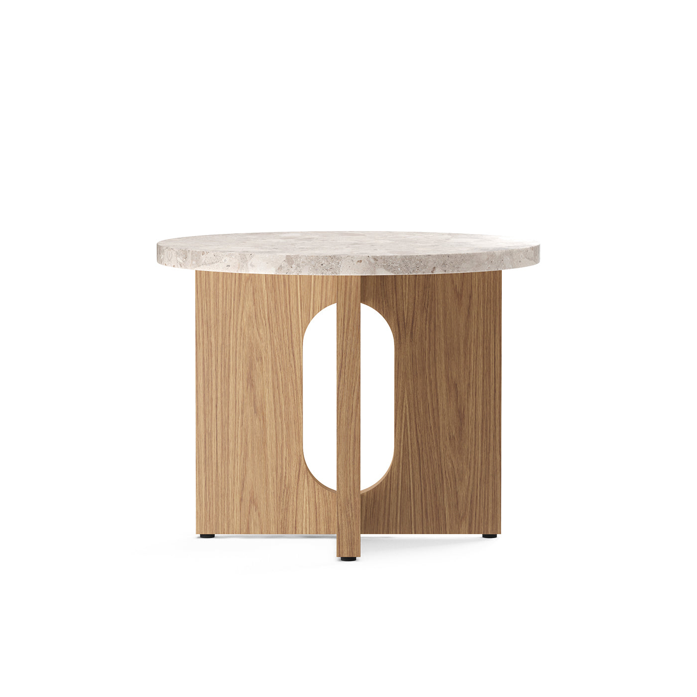 Androgyne Sofabord - Rundt 50cm - Eik