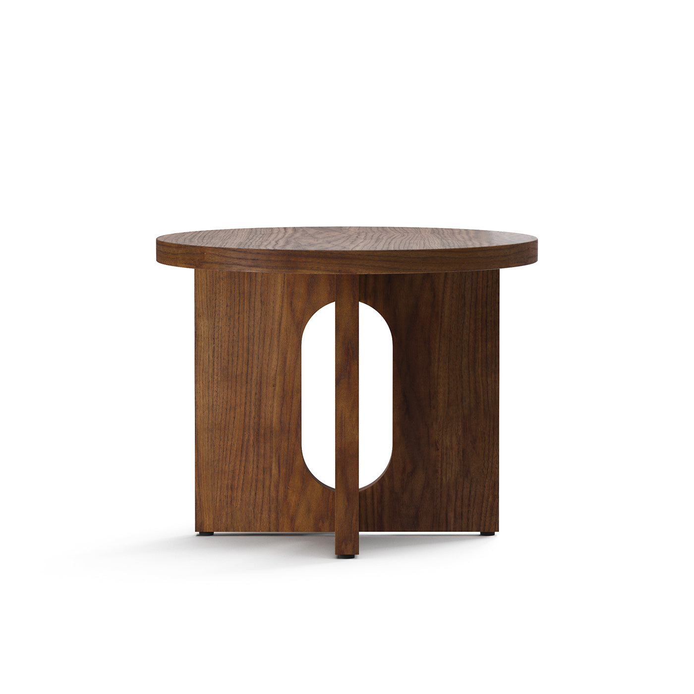 Androgyne Sofabord - Rundt 50cm - Valnøtt
