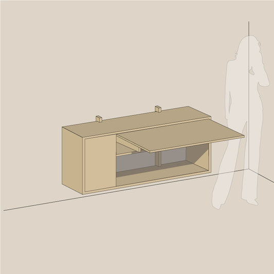 Abel system - Skrivebord - B 120 - H 54 - Kombi