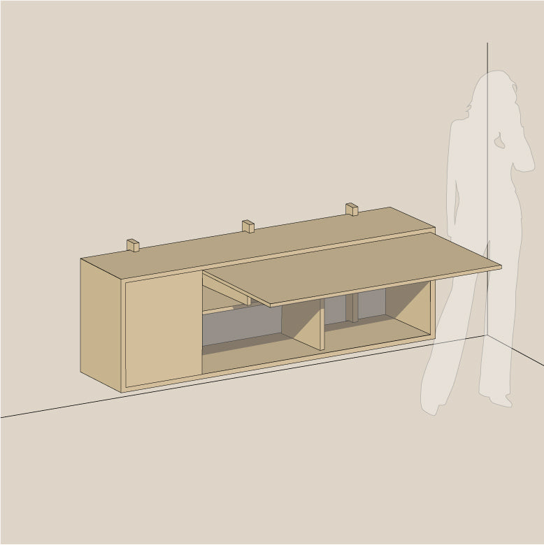 Abel system - Skrivebord - B 160 - H 54 -  Kombi