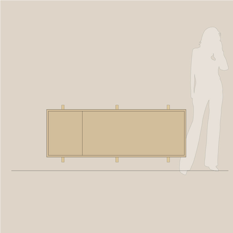 Abel system - Skrivebord - B 160 - H 54 -  Kombi