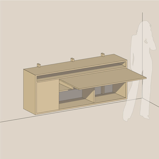 Abel system - Skrivebord - B 160 - H 67 - Kombi