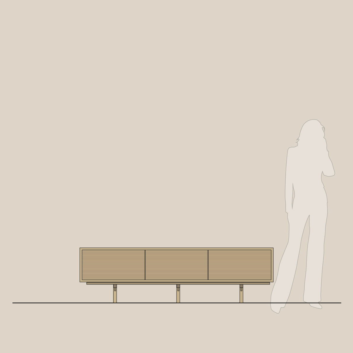 Abel - Konsoll - Frittstående - B180 - H47