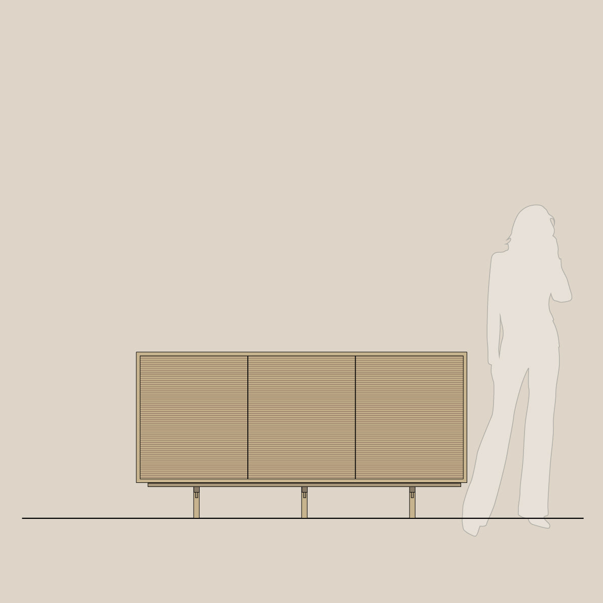 Abel - Konsoll - Frittstående - B180 - H86