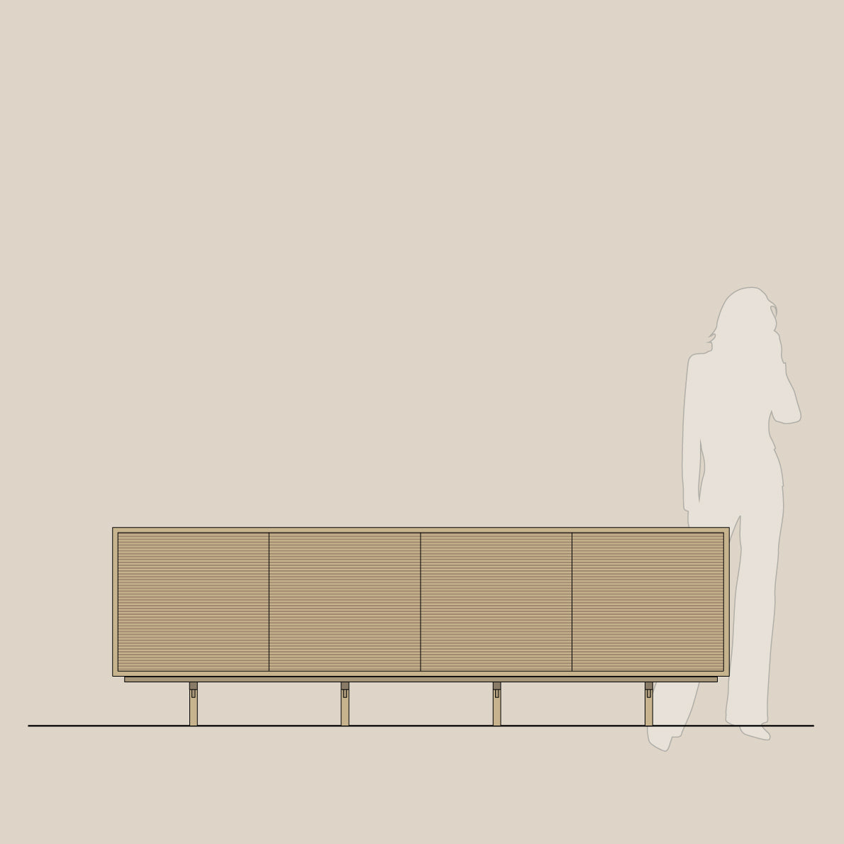 Abel - Konsoll - Frittstående - B240 - H73