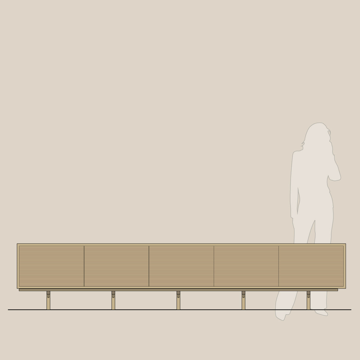 Abel - Konsoll - Frittstående - B300 - H60