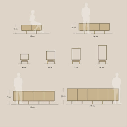 Abel - Konsoll - Frittstående - B240 - H73