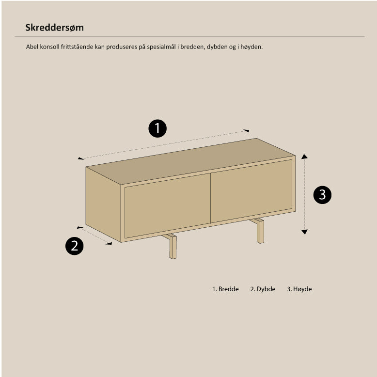 Abel - Konsoll - Frittstående - B240 - H73