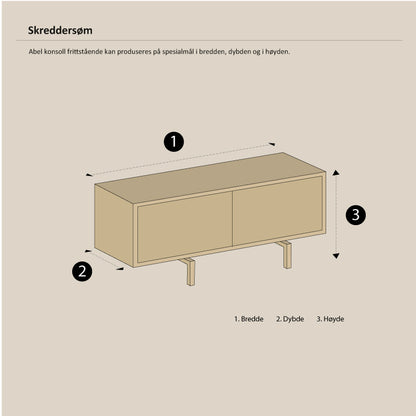 Abel - Konsoll - Frittstående - B240 - H73