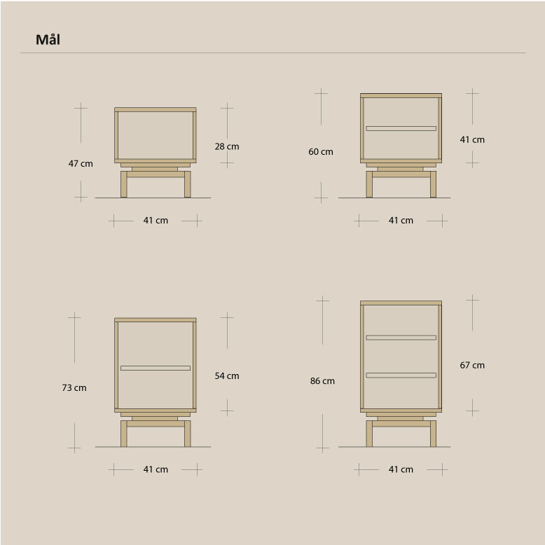 Abel - Konsoll - Frittstående - B240 - H73