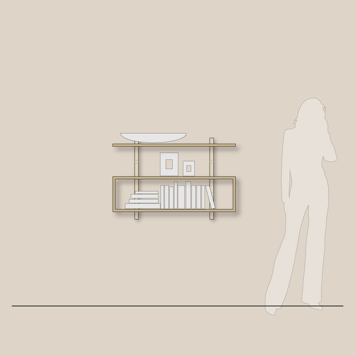 Abel system - Kombinasjon Bredde 100 - Høyde 5 spor - B