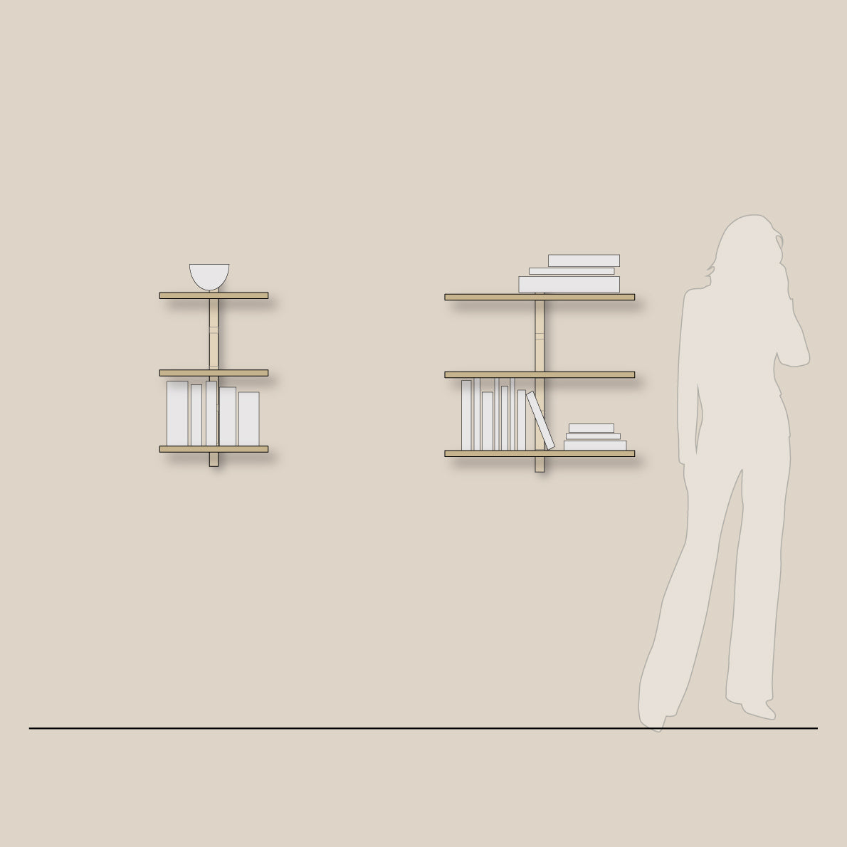Abel system - Kombinasjon Bredde 40/60 - Høyde 5 spor - A