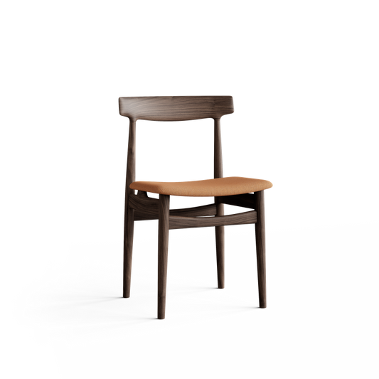 Hertug - Spisestol - Valnøtt - Tekstil