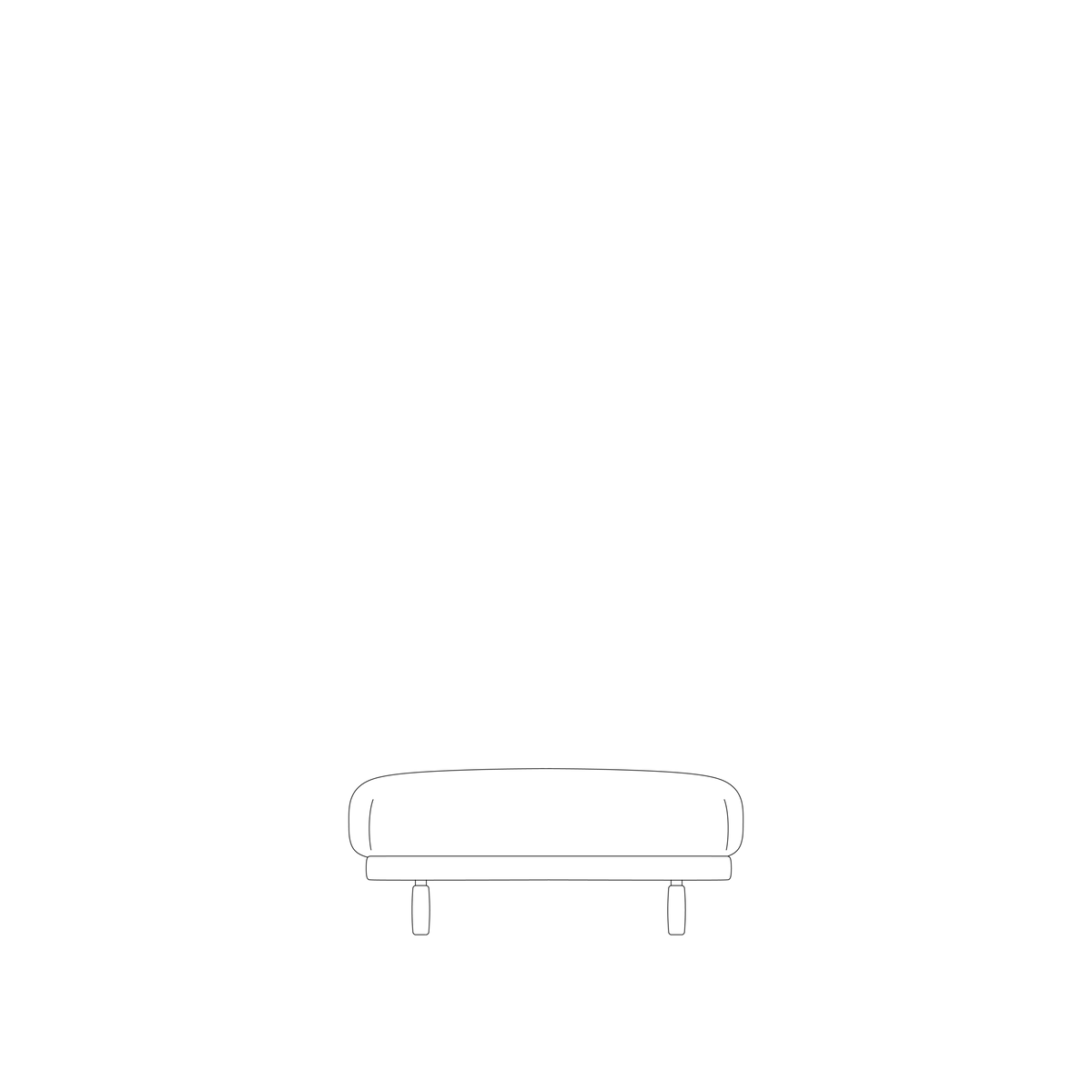Pur_Norsk Rest - Puff og fotskammel – Produktillustrasjon fra Muuto.
