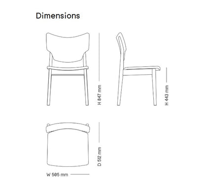 Veng - Spisestol  - Tekstil/Skinn