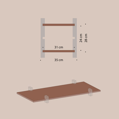 Abel system - Hylleplate - 31 x 40 cm