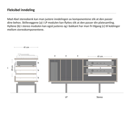 Abel - LP Konsoll - 120 cm