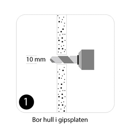 Abel system - Gipsskrue - gips 13mm