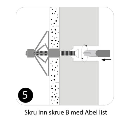 Abel system - Gipsskrue - gips 13mm