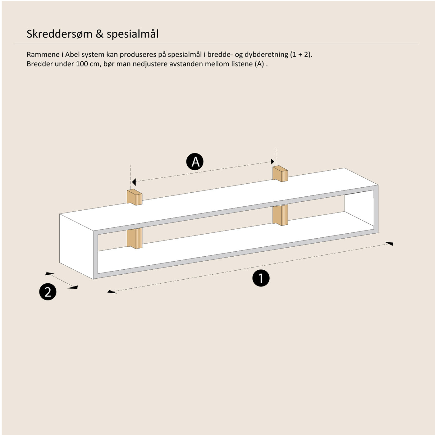 Abel system - Ramme - B 120 x H 28