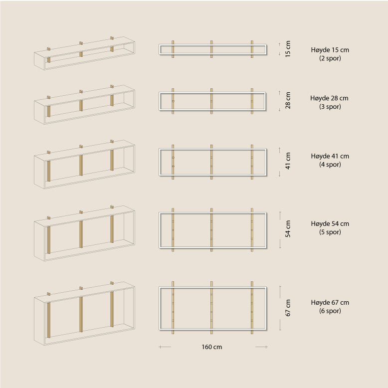 Abel system - Ramme - B 160 x H 41