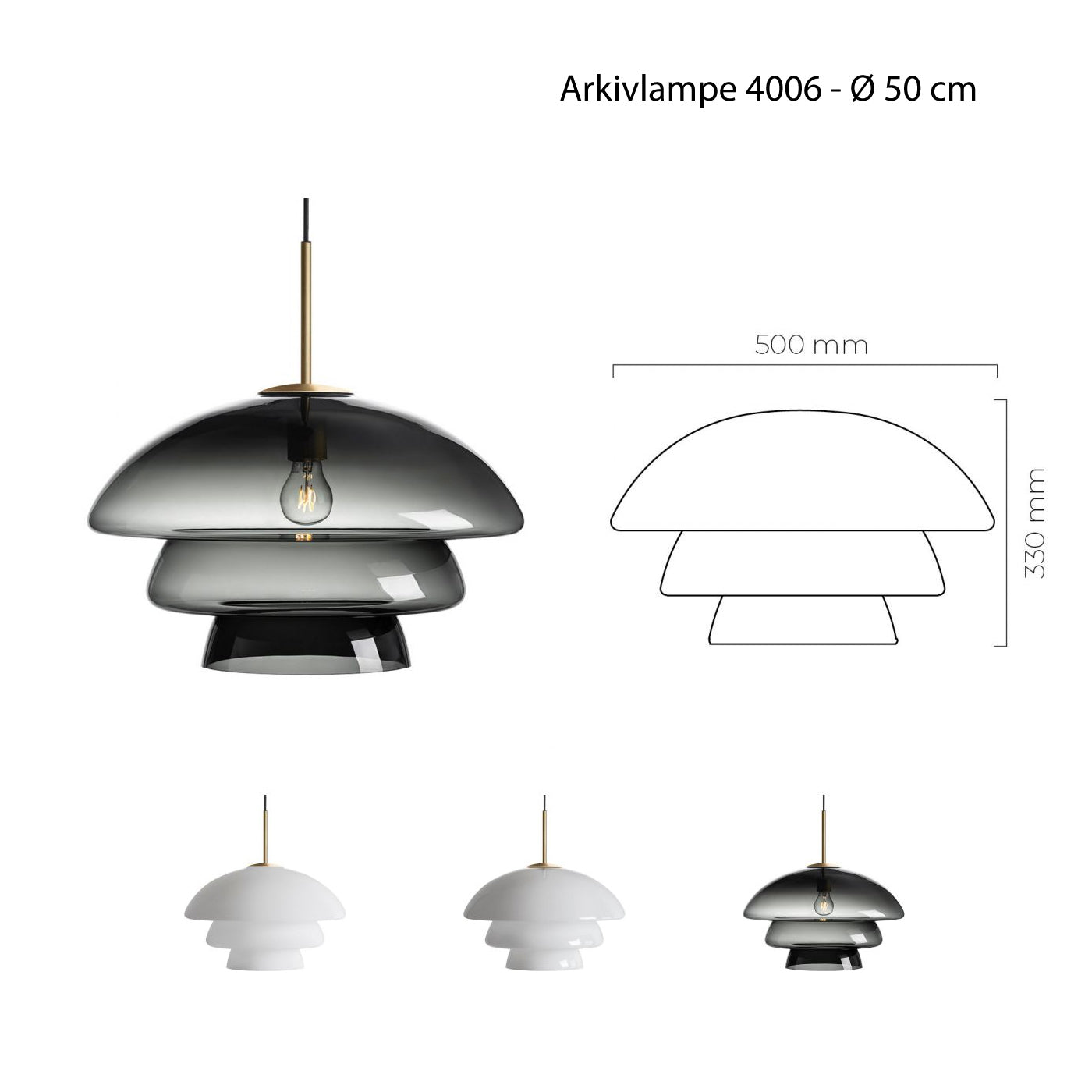 Arkivlampe 4006 - 50 cm