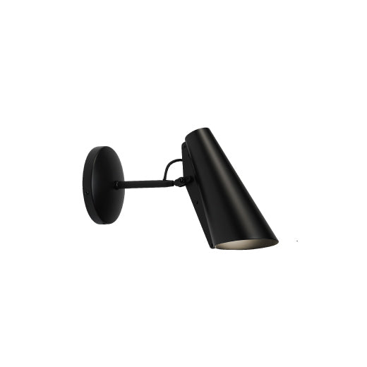 Birdy - Vegglampe - Kort - Sort / Sort
