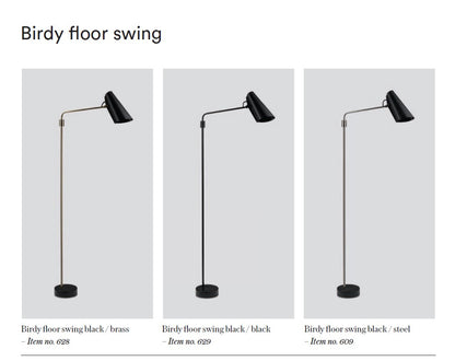 Birdy - Swing - Gulvlampe - Sort / Messing