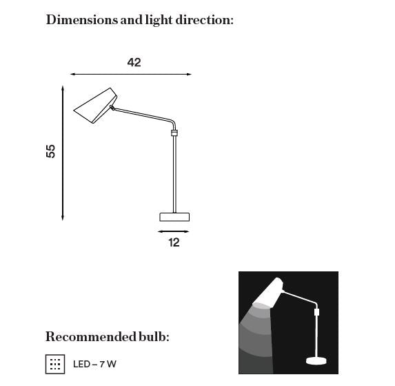 Birdy - Swing - Bordlampe - Sort / Messing