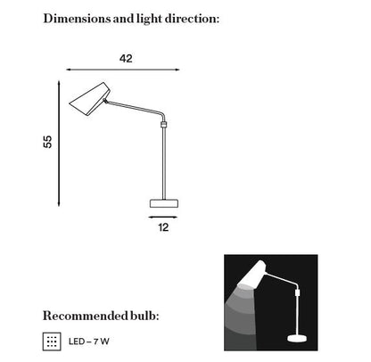 Birdy - Swing - Bordlampe - Sort / Messing