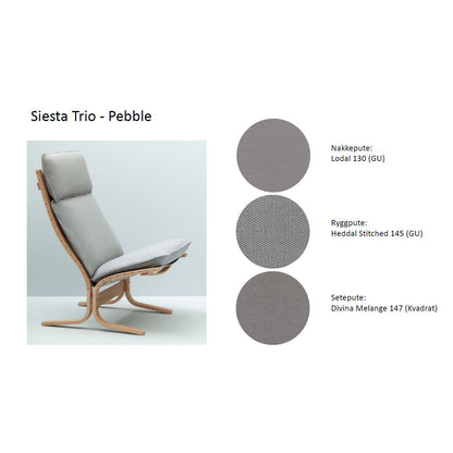 Siesta Trio Fotskammel Tekstil SIE 314