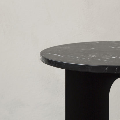 Androgyne Sofabord - Rundt 40cm - Sort stål