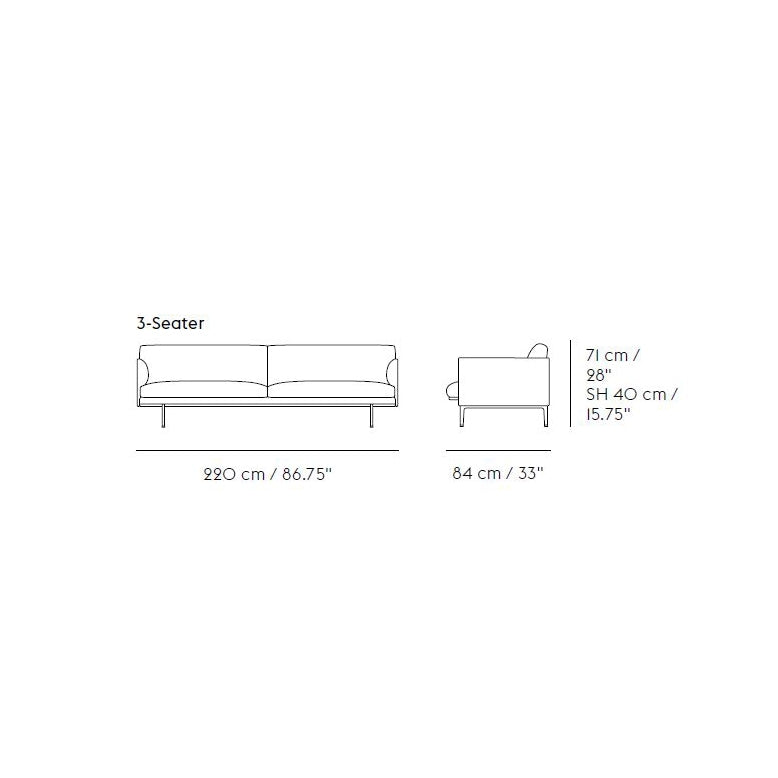 Outline - 3 seter - 220 cm