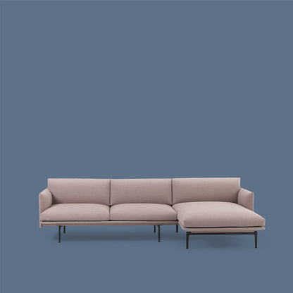 Outline - 3 seter - 262/142 cm - Chaise long