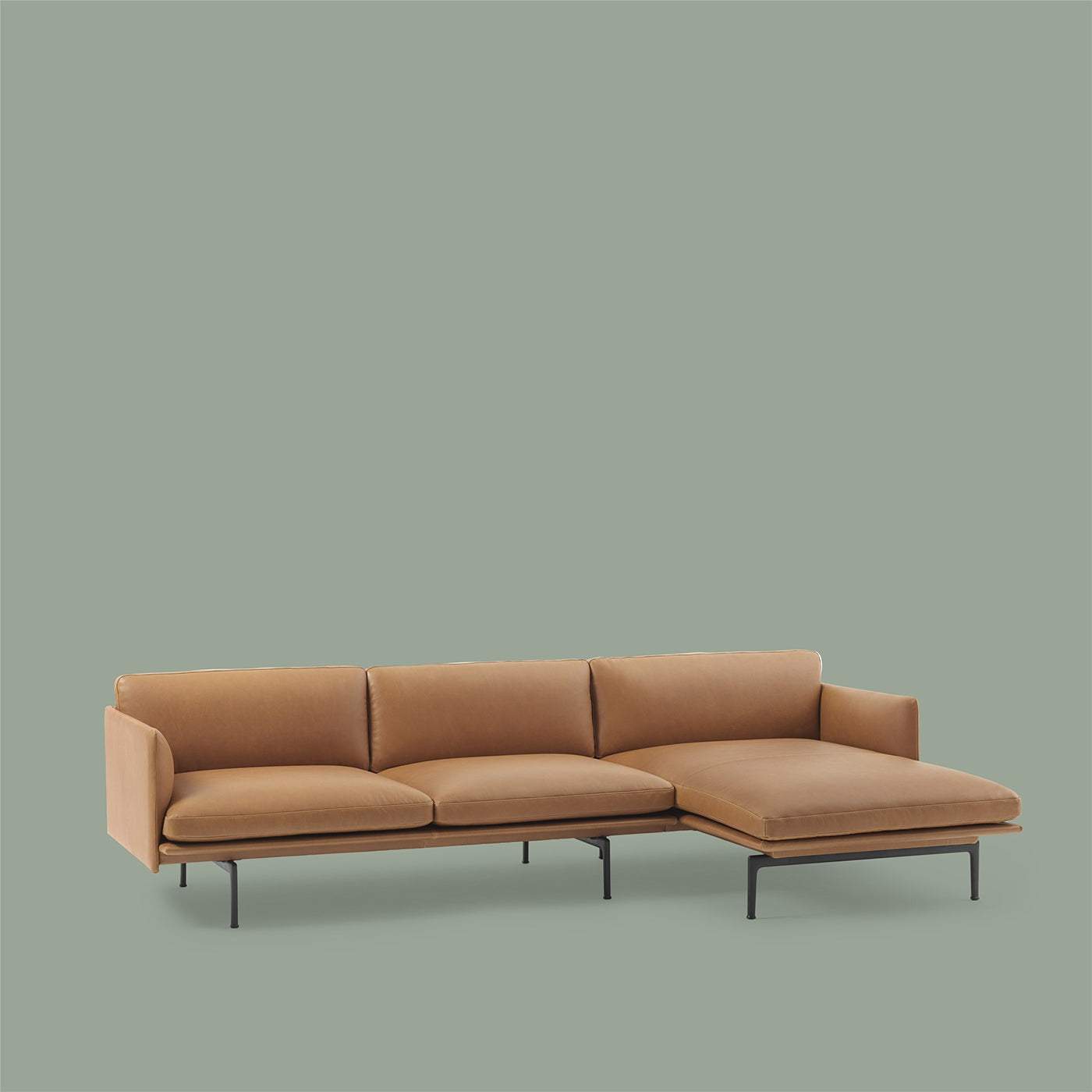 Outline - 3 seter - 262/142 cm - Chaise long